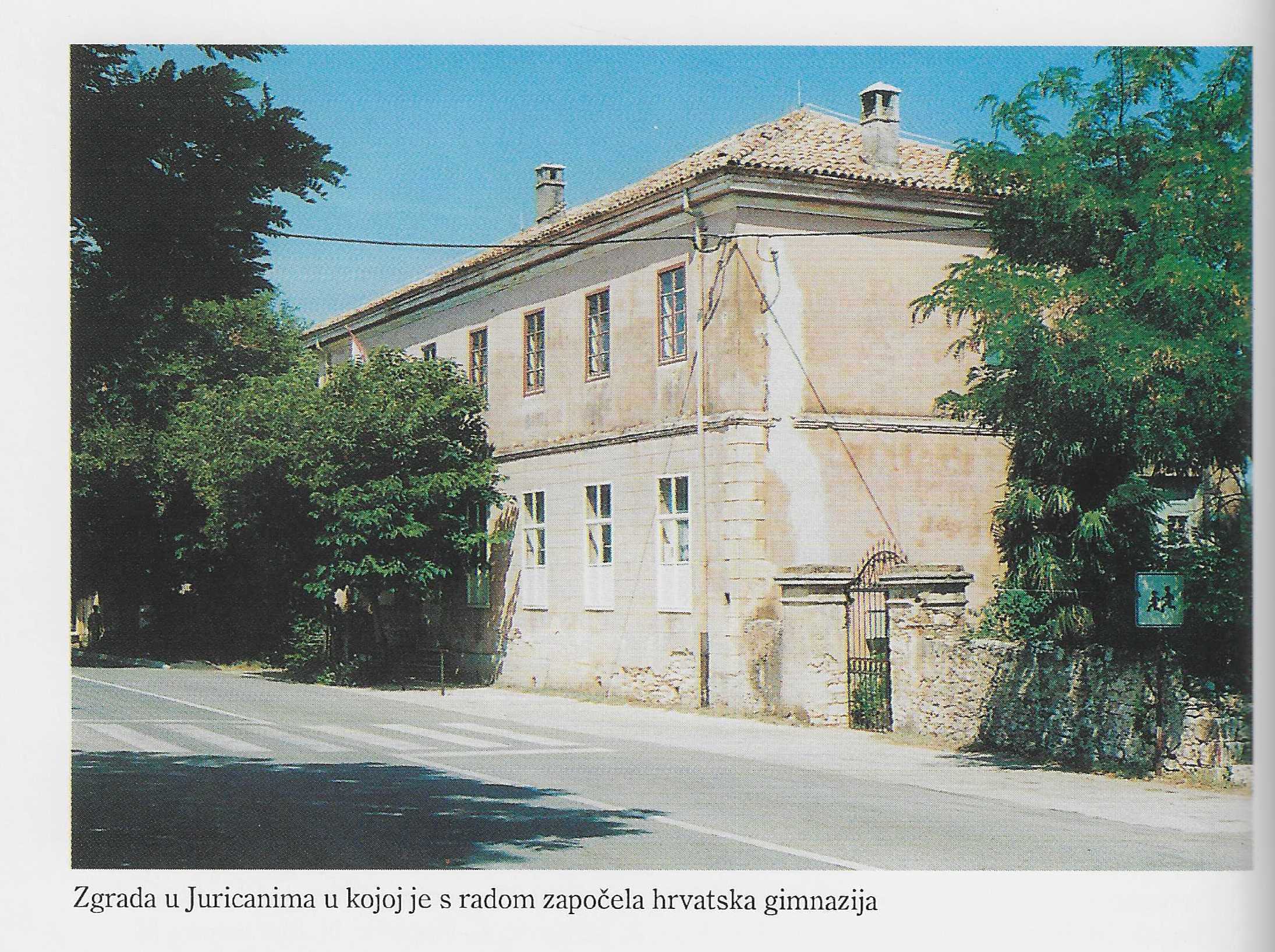 Zgrada u Juricanima u kojoj je s radom započela hrvatska gimnazija
