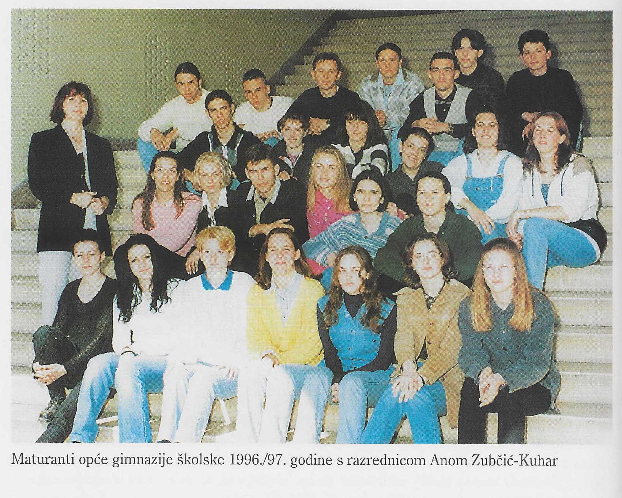 Maturanti opće i PM gimnazije školske 1996./97.