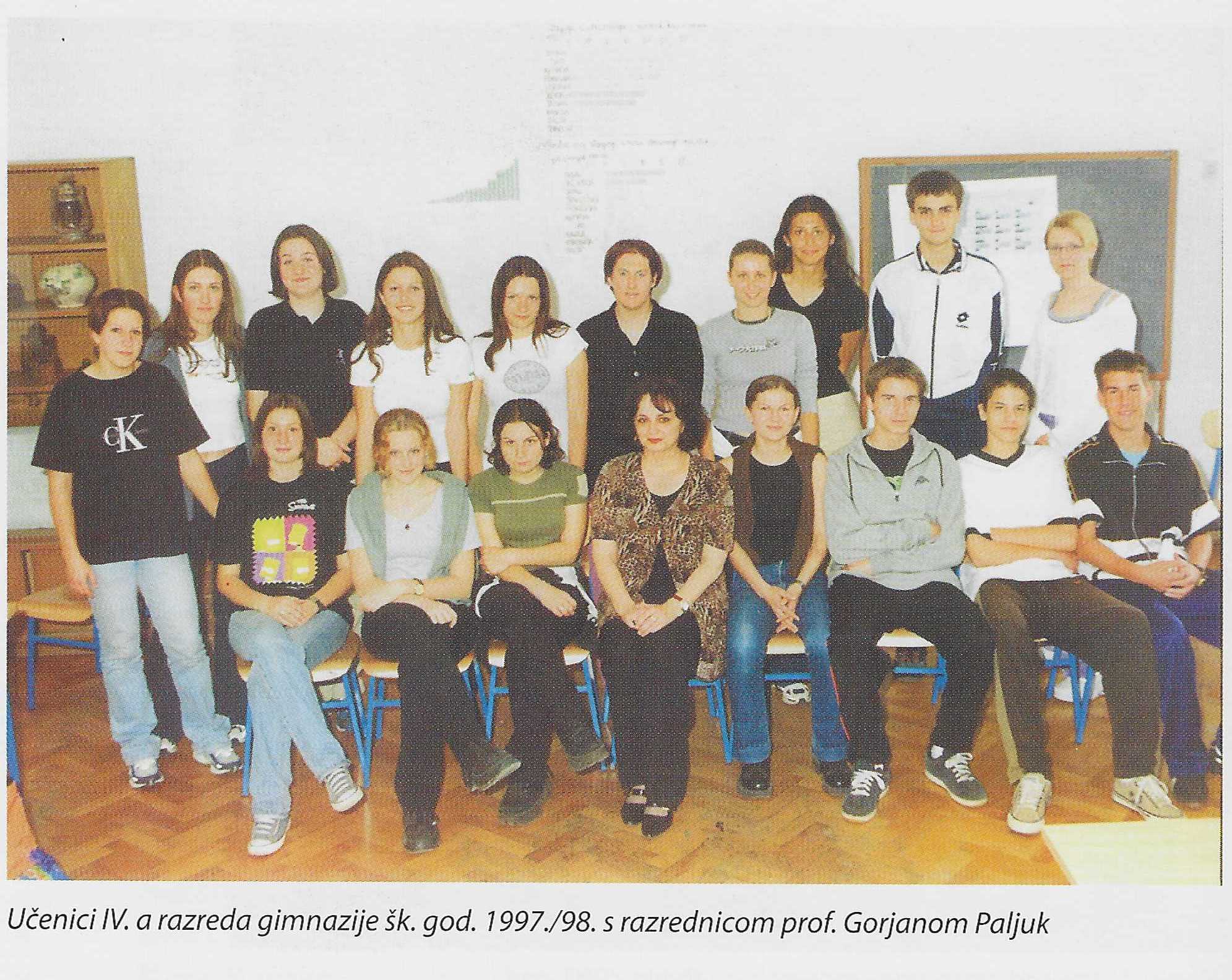 IV. a razred gimnaz. šk. god. 1997./98.